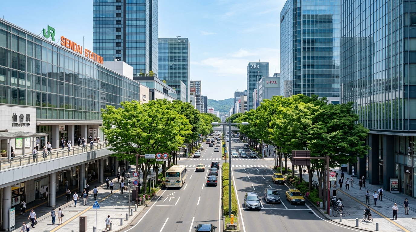 宫城县仙台市青叶区示意图